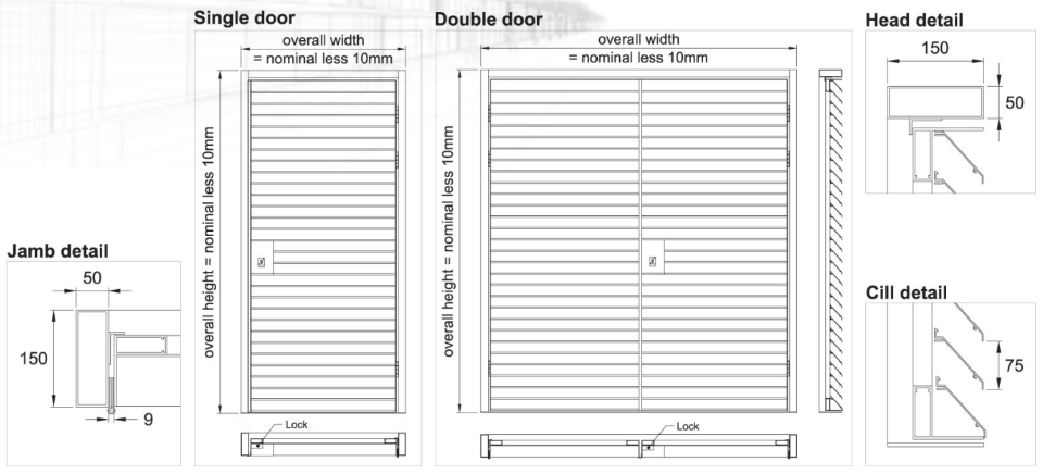 Fully Louvred Doors Example