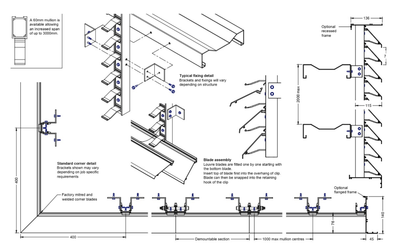 Louvred Screens & Enclosures Detail