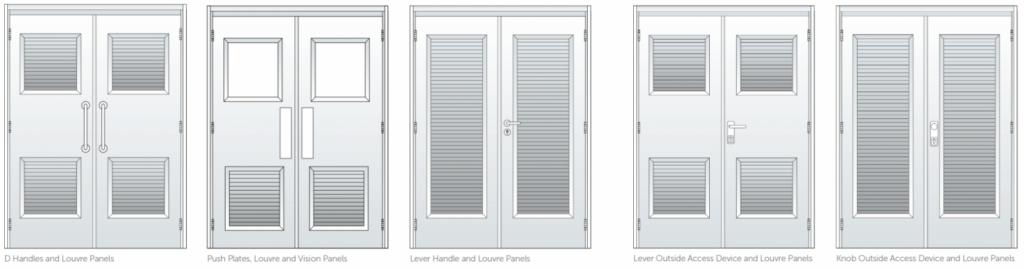 Steel Louvred Door Configuration Examples